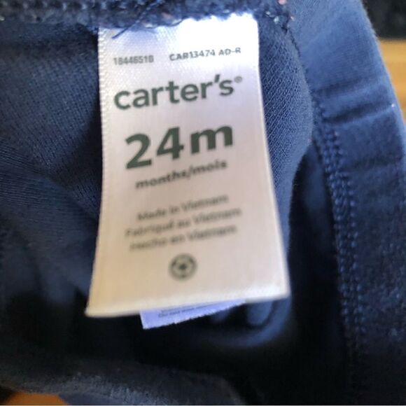 CARTER’S blue foxes print pants pjs size 24 months - Picture 3 of 5